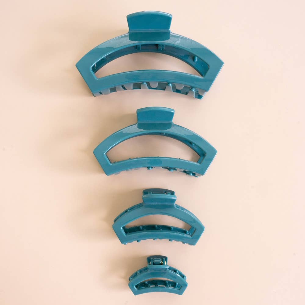 Open Teal With It Small Hair Clip