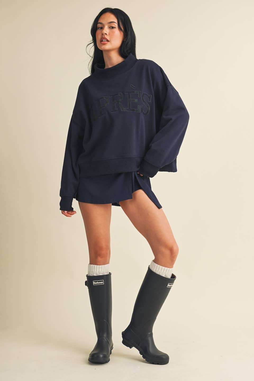 Après Oversized Mock Neck Sweatshirt