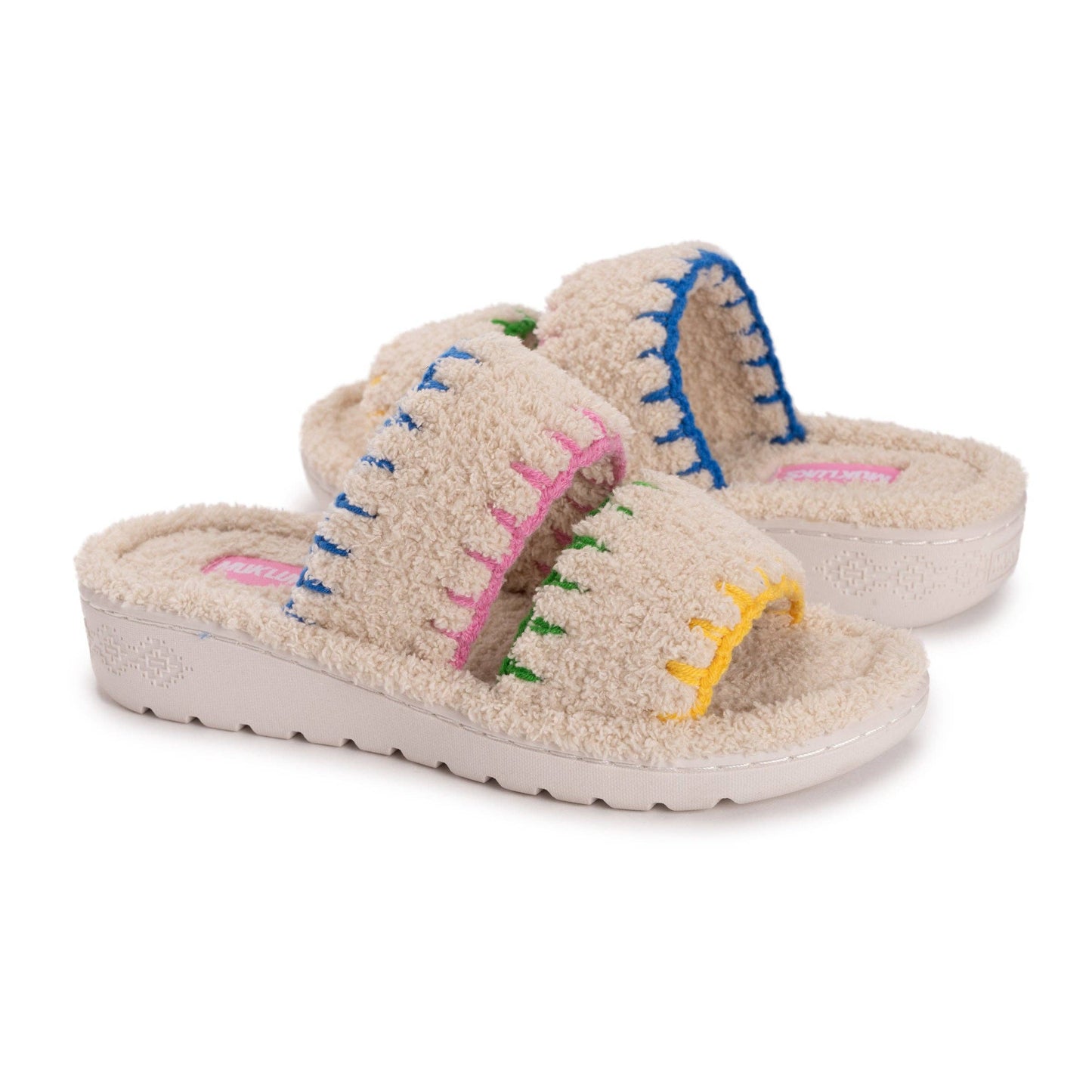 MUK LUKS Women's Ribbed Terry Slide Comfort Contour Slipper