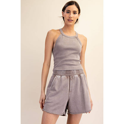 MINERAL WASHED TERRY SHORT