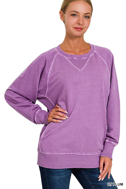 French Terry Pullover With Side Pockets