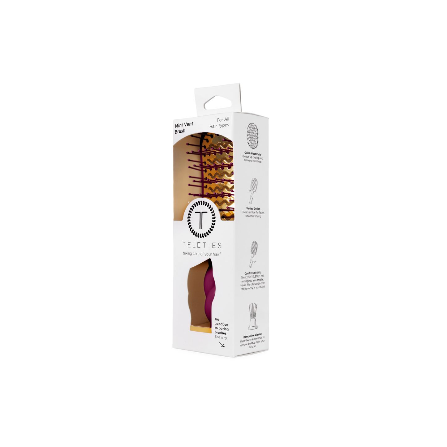 Mini Vented Hair Brush - Mulberry