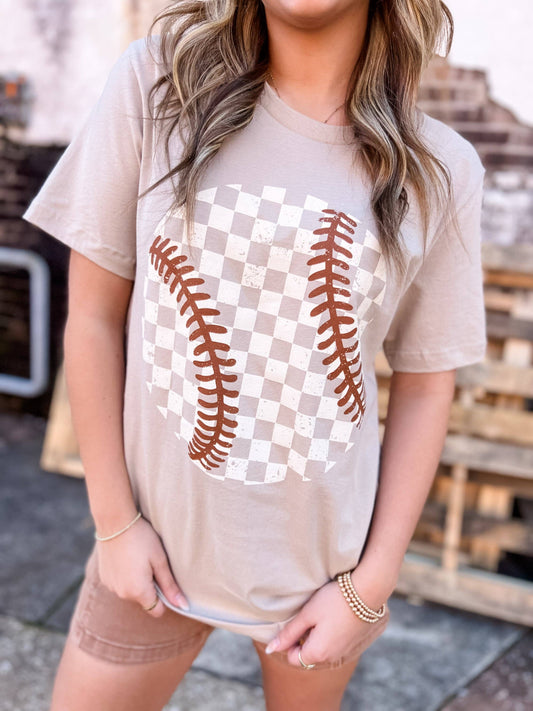 Checkered Baseball Tee's