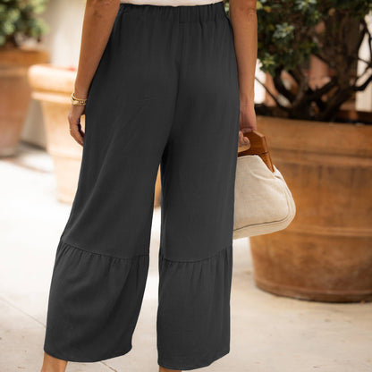Nichole Crop Tiered Wide Leg