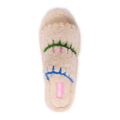 MUK LUKS Women's Ribbed Terry Slide Comfort Contour Slipper