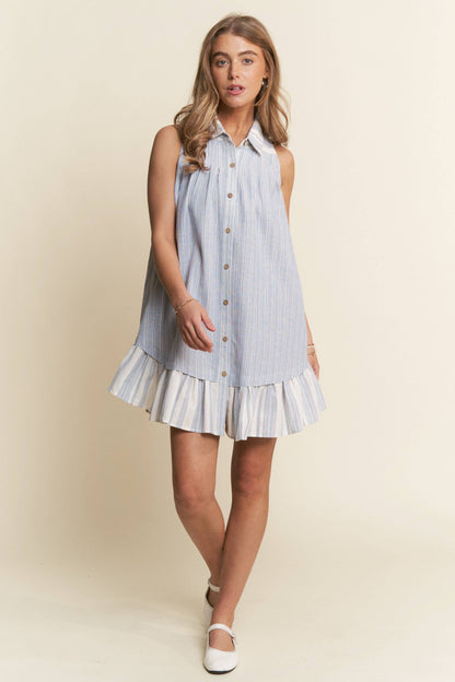 Anastasia Striped Mini Dress