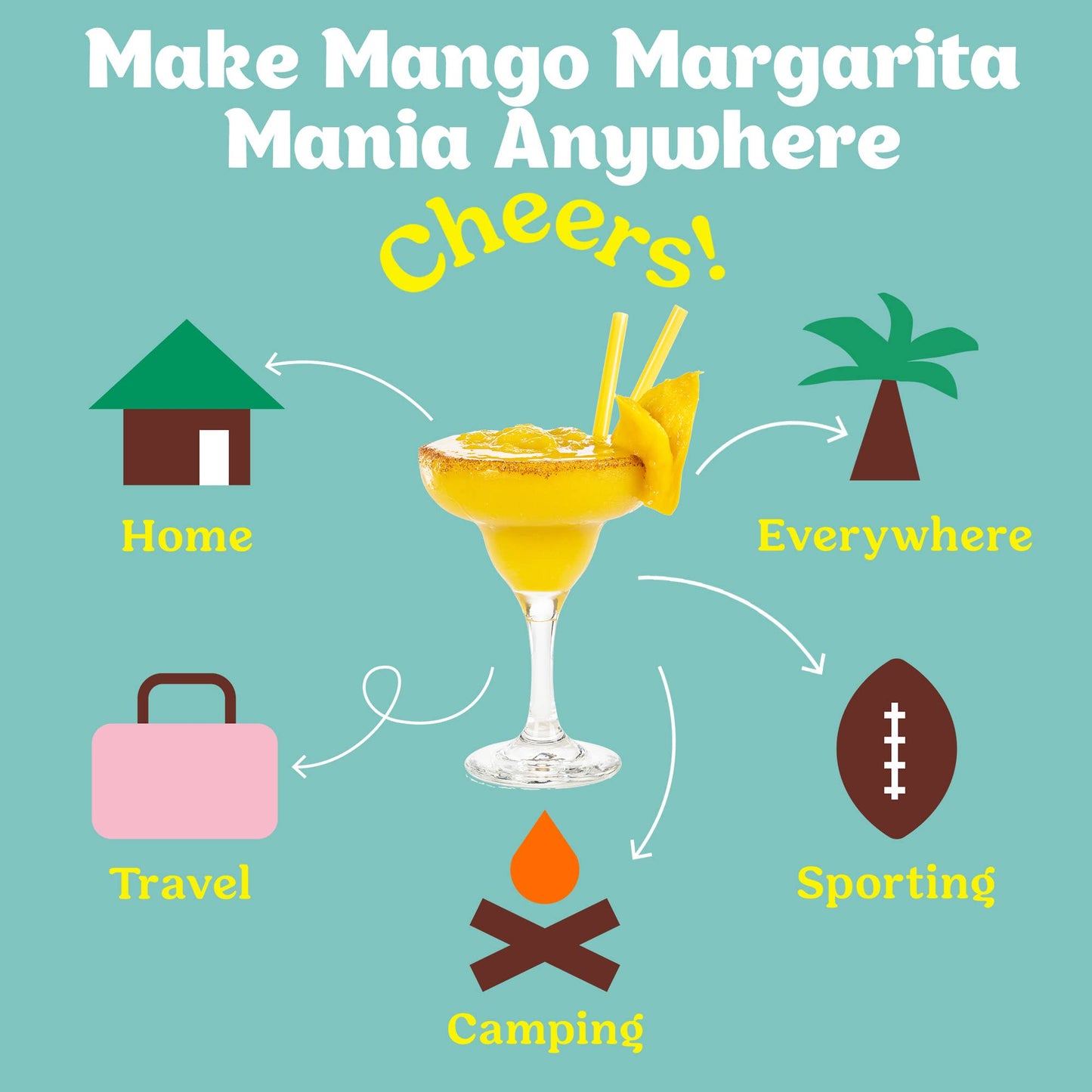 Mango Margarita Cocktail / Mocktail Mixer - 24ct Caddy