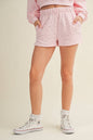 Ditsy Pink Print Sweat Shorts