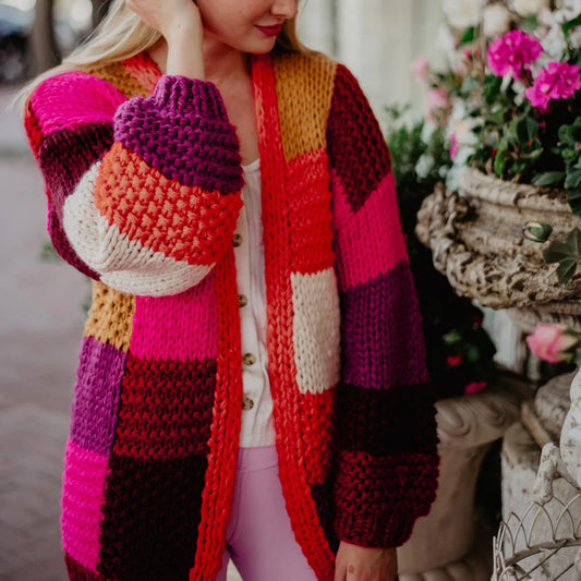 Caysie Color Block Cardigan