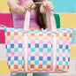 Lucy Checkered Tote