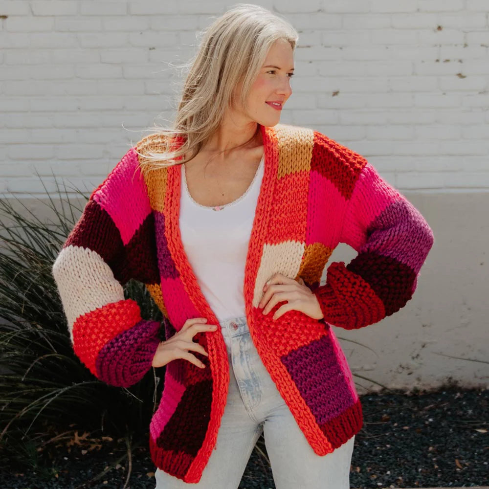 Caysie Color Block Cardigan