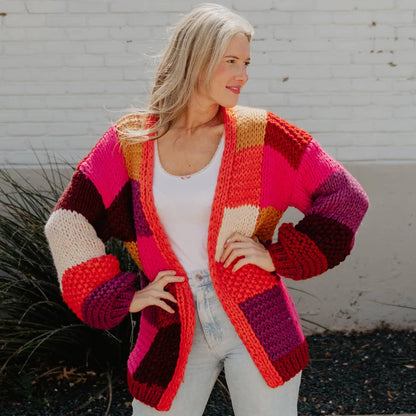 Caysie Color Block Cardigan