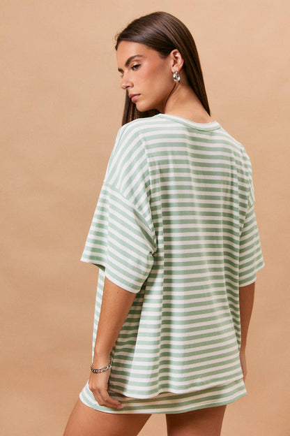 Madison OVERSIZED STRIPE T-SHIRT