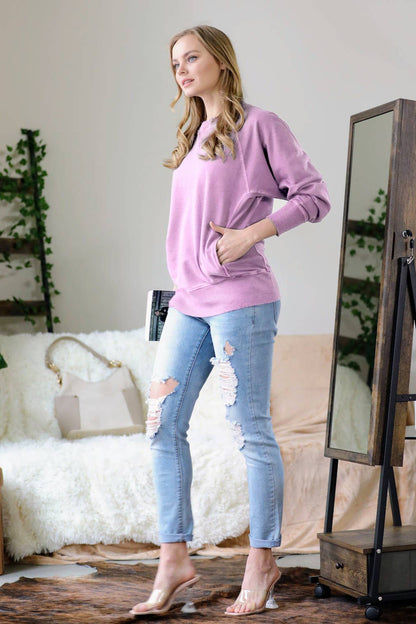 French Terry Pullover With Side Pockets