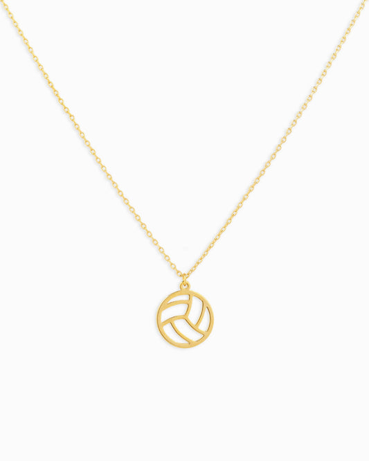 Volleyball Cutout Pendant Necklace
