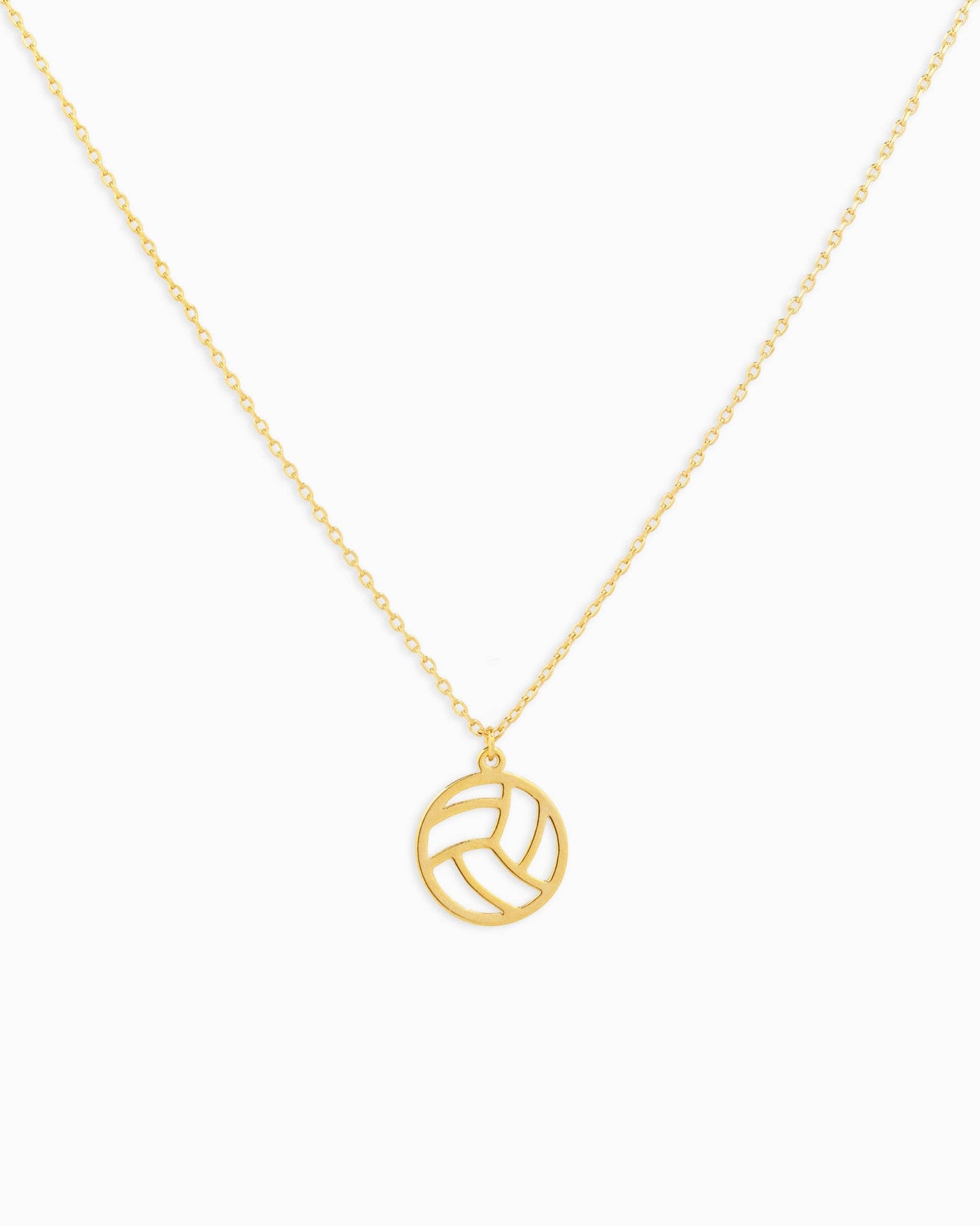 Volleyball Cutout Pendant Necklace