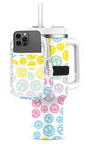 Pastel Happy Face Tumbler ZIPPER POUCH