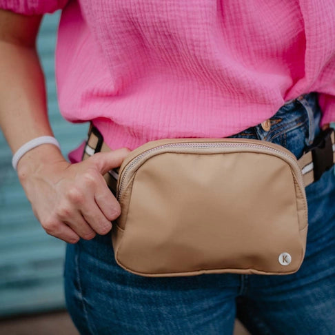 Belt Bag With Striped Strap