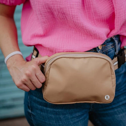Belt Bag With Striped Strap