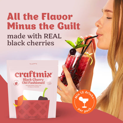 Black Cherry Old Fashioned Cocktail Mixer - 24ct Caddy