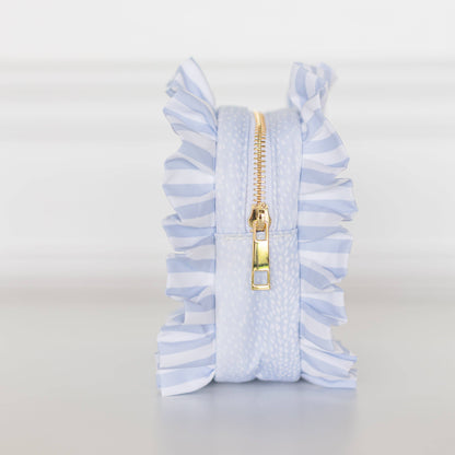 Blue Fawn Ruffled Nylon Tech Organizer