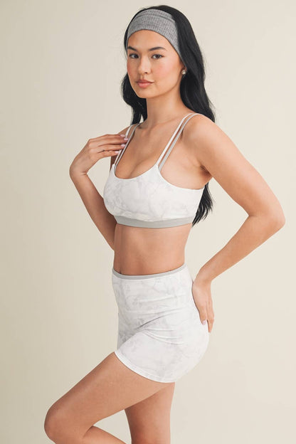 Camo Print Double Layered Sports Bra