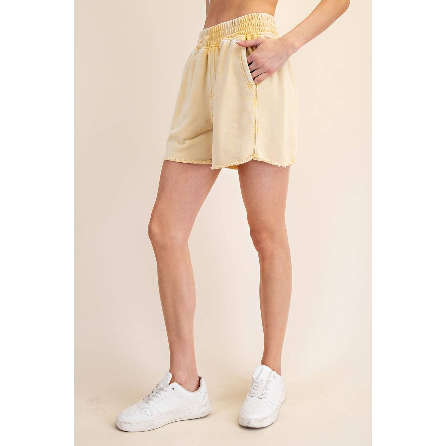 MINERAL WASHED TERRY SHORT