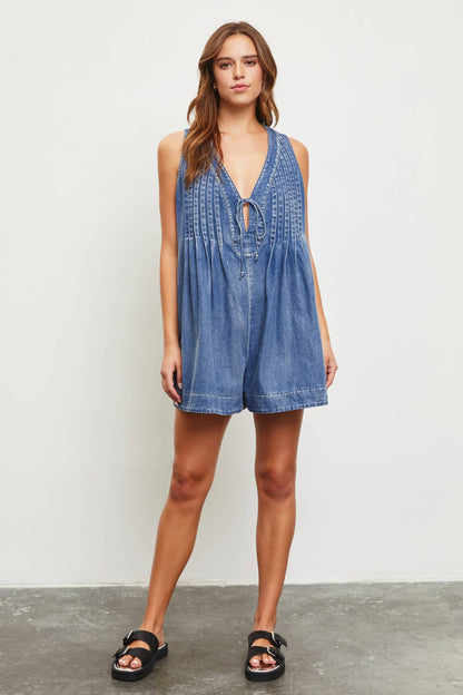 DENIM ROMPER