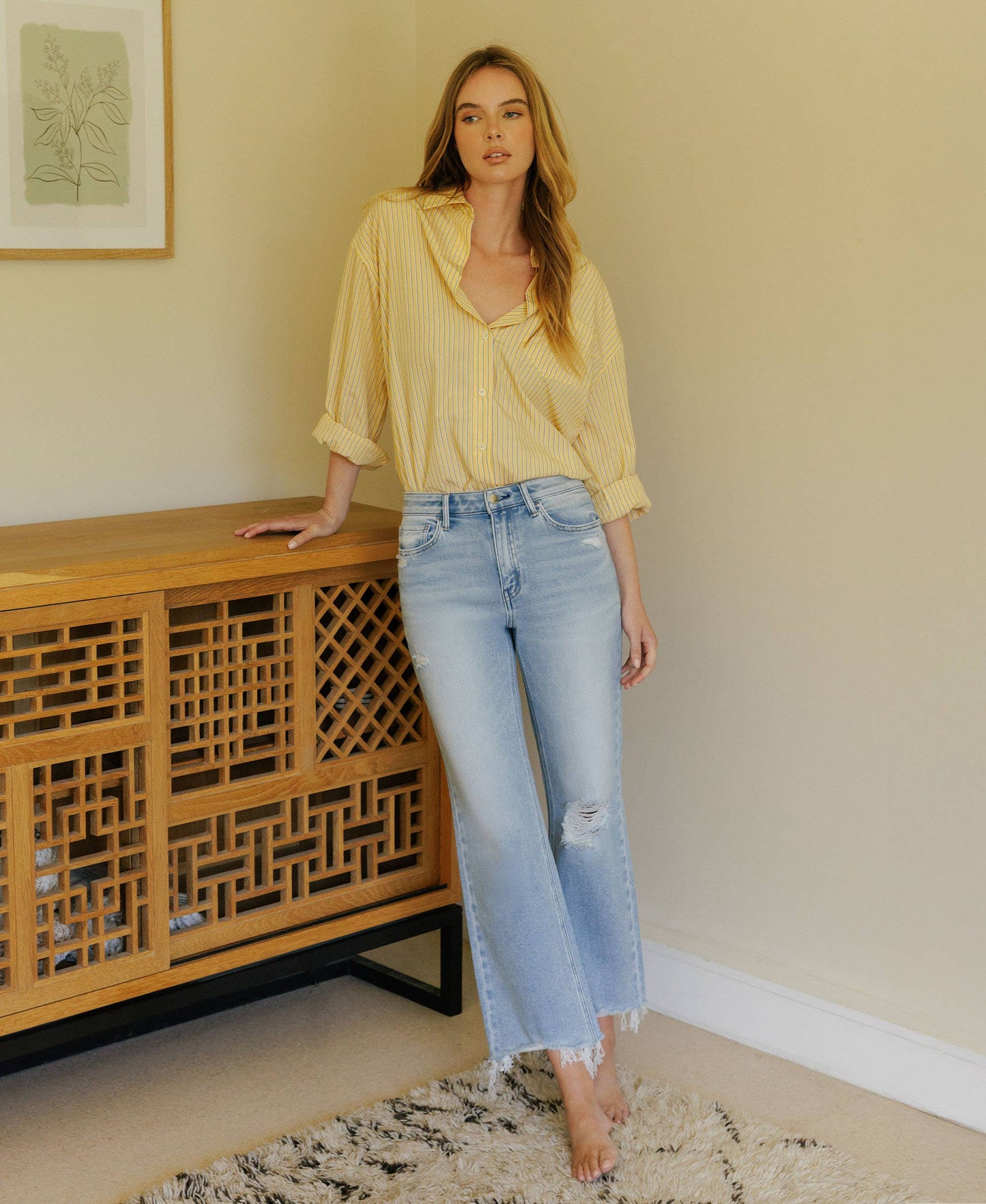Jaylene Crop Slim Wide Jeans