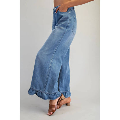 Twirl Worthy Ruffle Hem Jeans