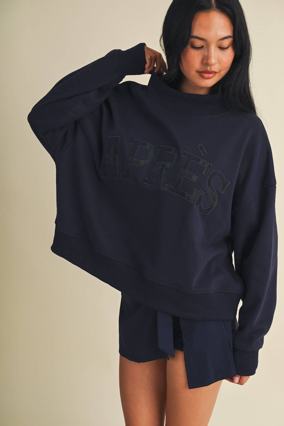 Après Oversized Mock Neck Sweatshirt