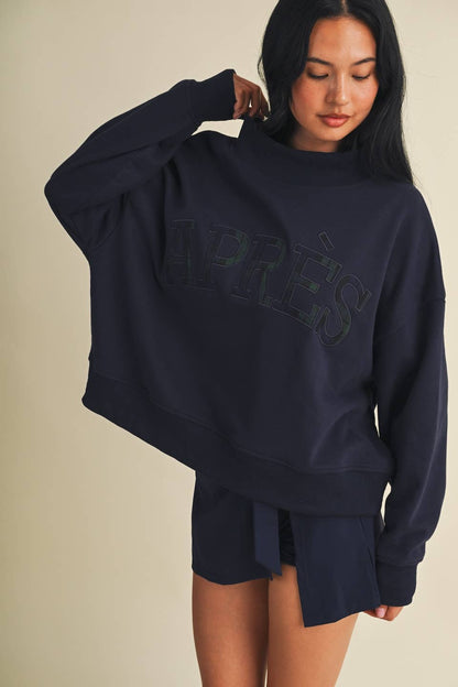 Après Oversized Mock Neck Sweatshirt