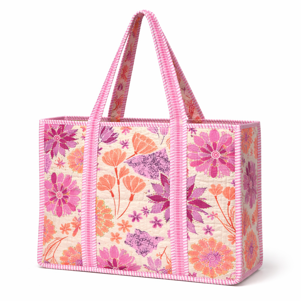 Floral Pattern Quilted Bags