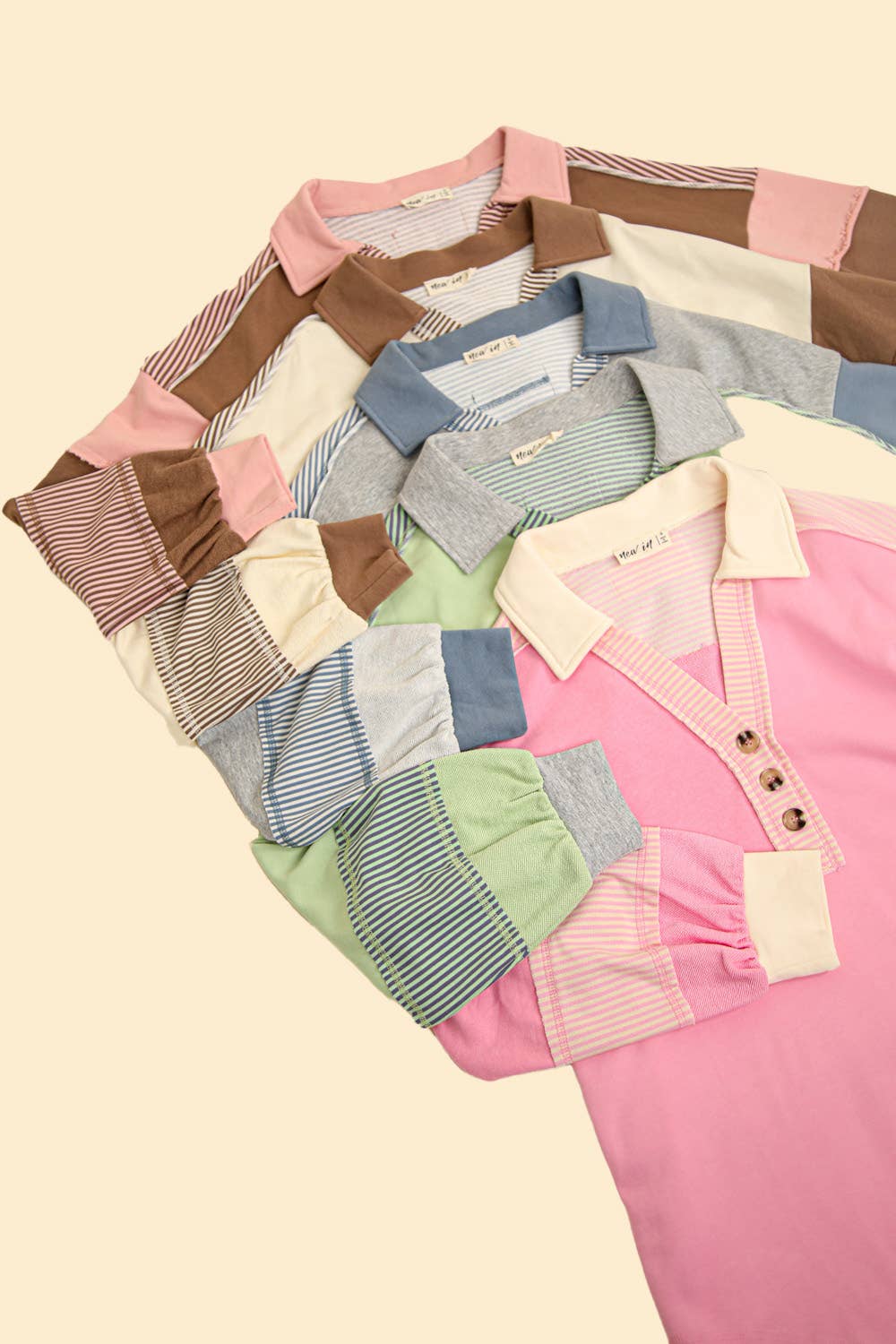 NT11851-Color Block Oversized Casual Knit Top