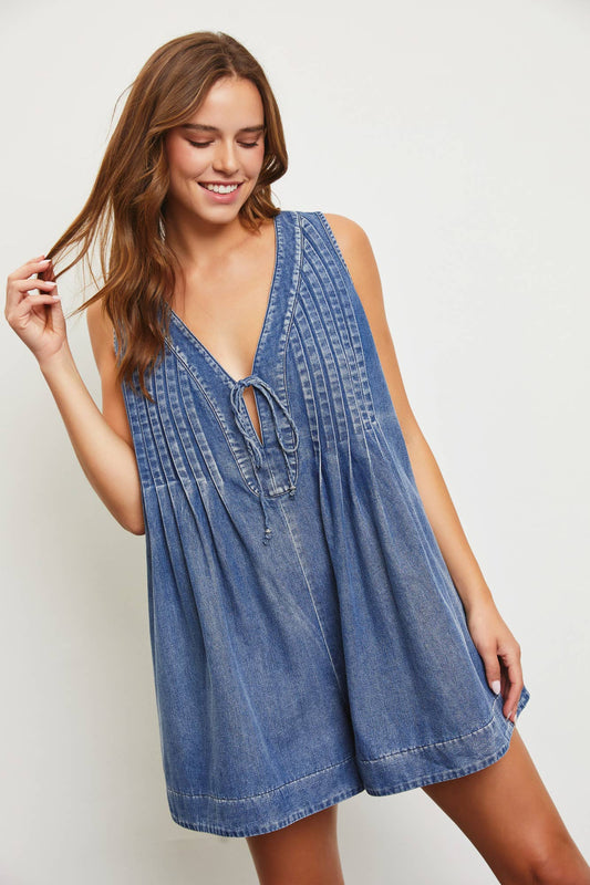 DENIM ROMPER