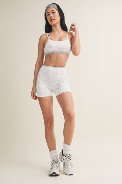 Camo Print Double Layered Sports Bra