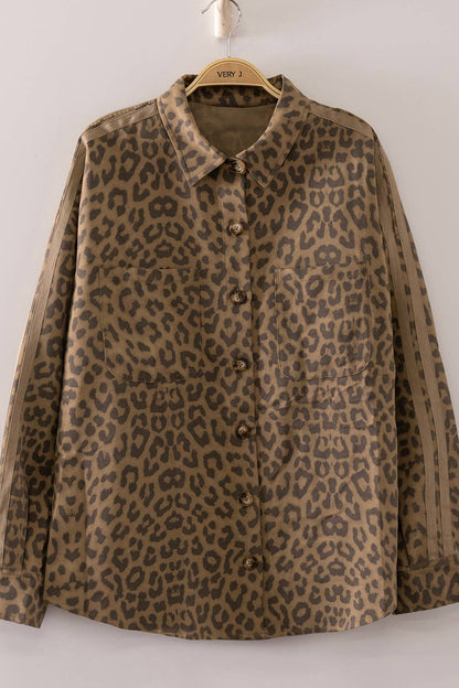 Leopard Print Utility Shirt