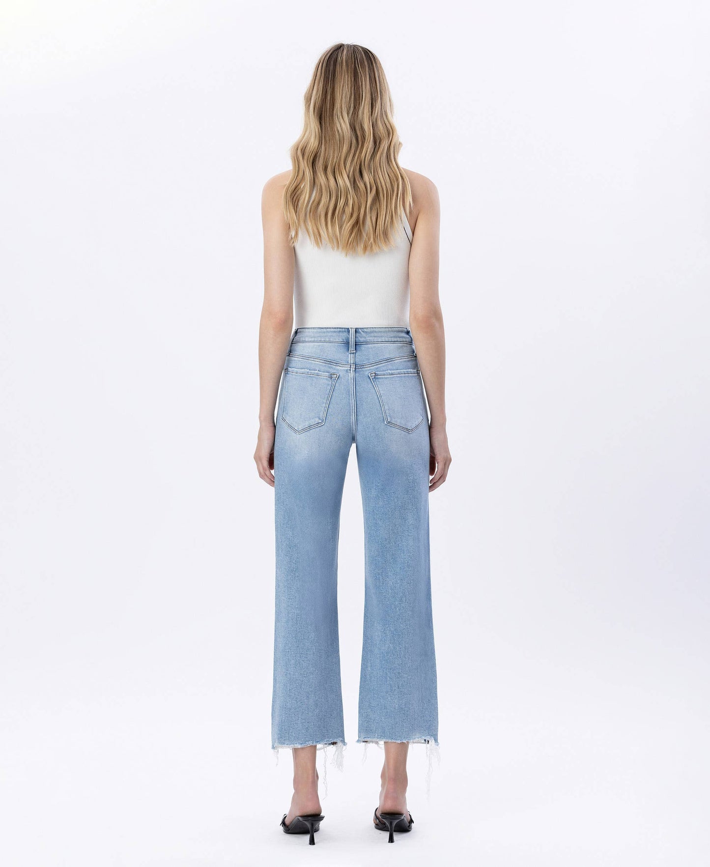 Jaylene Crop Slim Wide Jeans