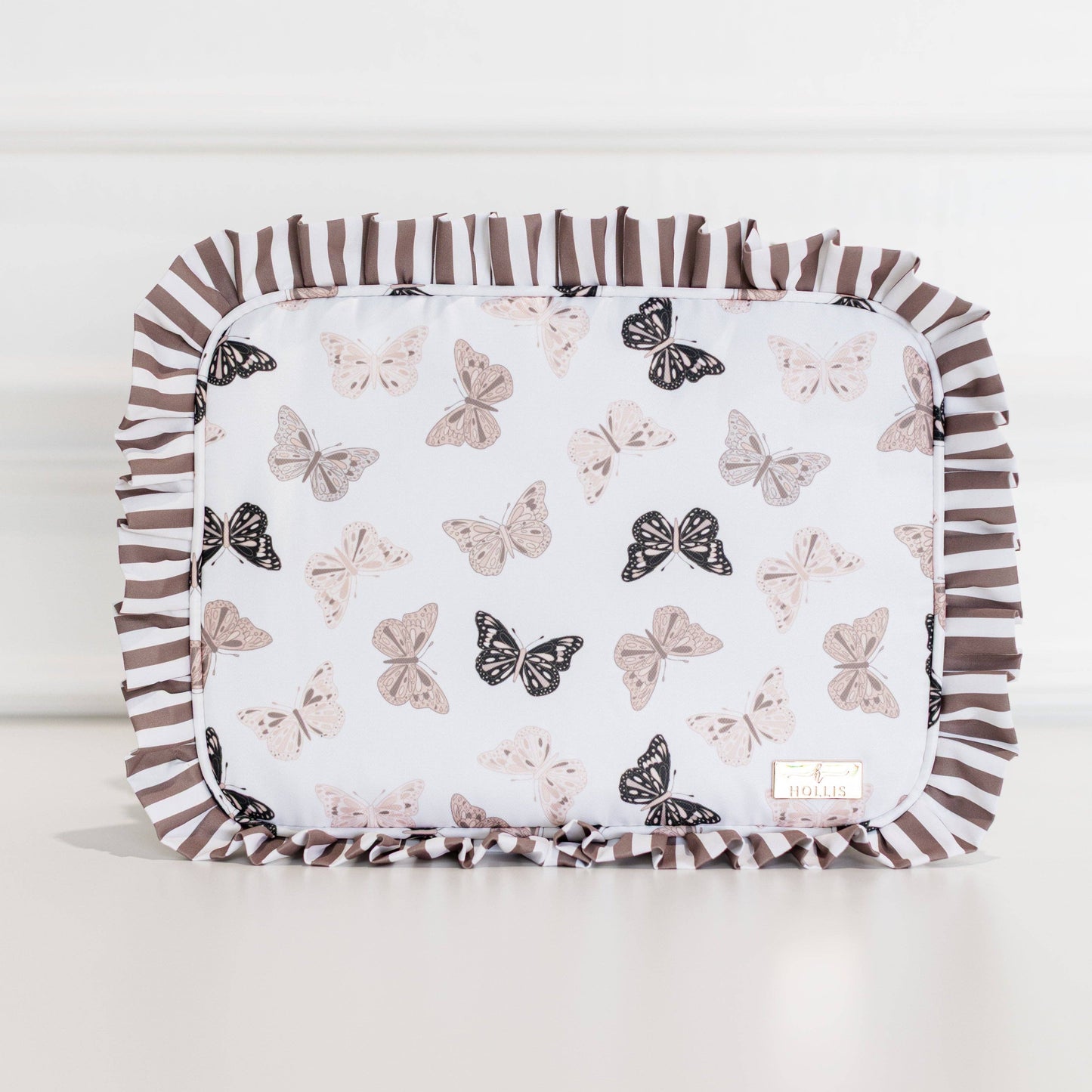 Butterfly Season Ruffled Nylon XL Pouch