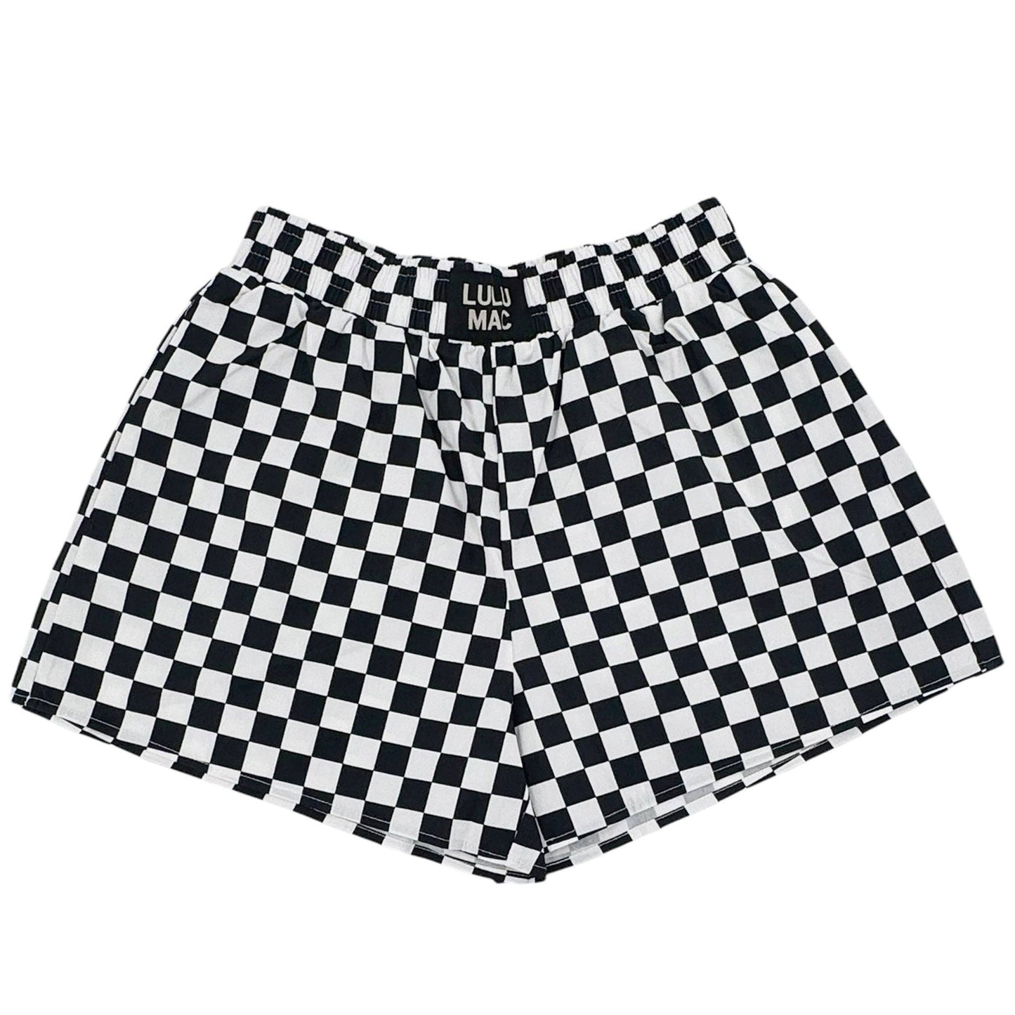 BLACK WHITE CHECK BOXER SHORT
