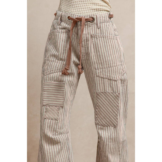 TWILL BARREL PANTS