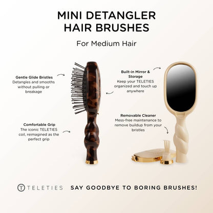 Mini Detangler Brush for Medium Hair - Tortoise