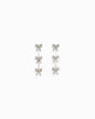 Triple CZ Pave Bow by the Yard Drop Earrings
