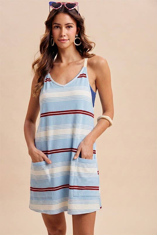 Terry Swing Mini Dress With Romper