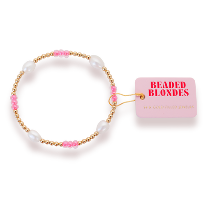 Hot Pink Pearl Poppi Bracelet