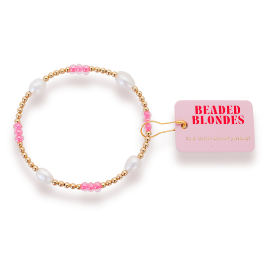 Hot Pink Pearl Poppi Bracelet