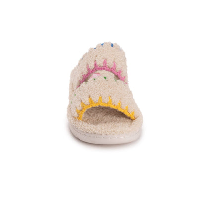 MUK LUKS Women's Ribbed Terry Slide Comfort Contour Slipper