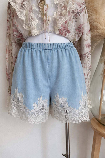 MALLORY LACE TRIM SHORTS