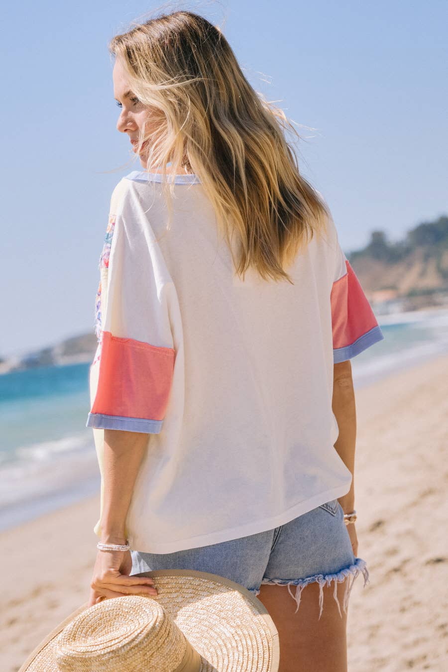 Christie Color Block Short Sleeve Tee Shirt