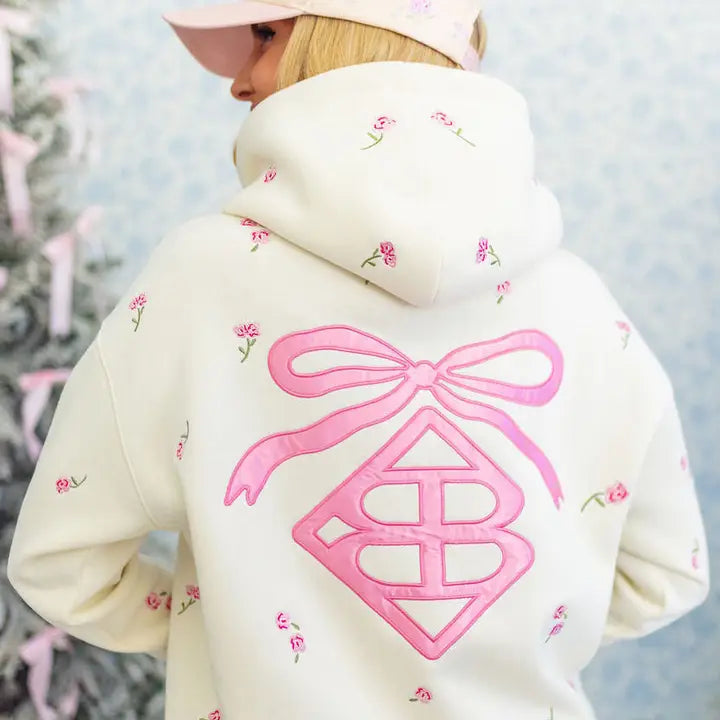 Floral Fleece Hoodie